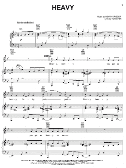 page one of Heavy (Piano, Vocal & Guitar Chords (Right-Hand Melody))