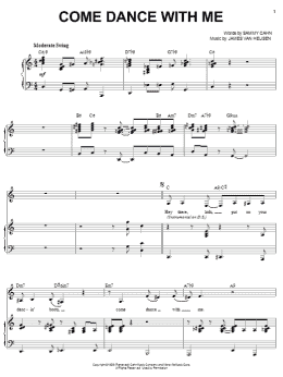 page one of Come Dance With Me (Piano & Vocal)