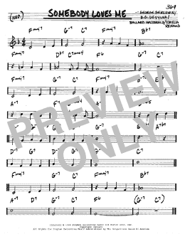 page one of Somebody Loves Me (Real Book – Melody & Chords – C Instruments)