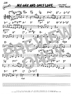 page one of My One And Only Love (Real Book – Melody & Chords – C Instruments)
