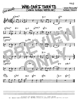 page one of Who Can I Turn To (When Nobody Needs Me) (Real Book – Melody & Chords – C Instruments)