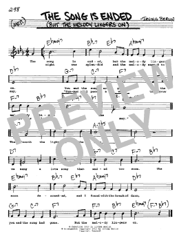 page one of The Song Is Ended (But The Melody Lingers On) (Real Book – Melody, Lyrics & Chords)