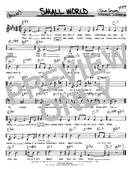page one of Small World (Real Book – Melody, Lyrics & Chords)