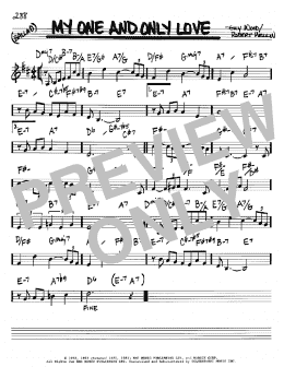 page one of My One And Only Love (Real Book – Melody & Chords – Bb Instruments)