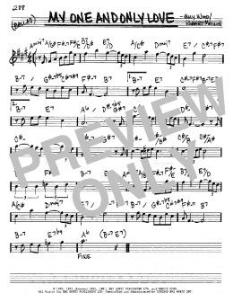 page one of My One And Only Love (Real Book – Melody & Chords – Eb Instruments)