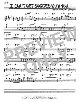 page one of I Can't Get Started With You (Real Book – Melody & Chords – Eb Instruments)