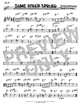 page one of Some Other Spring (Real Book – Melody & Chords – Eb Instruments)