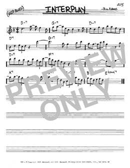 page one of Interplay (Real Book – Melody & Chords – Eb Instruments)