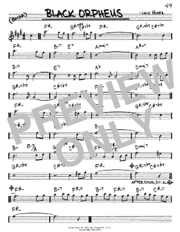 page one of Black Orpheus (Real Book – Melody & Chords – Eb Instruments)
