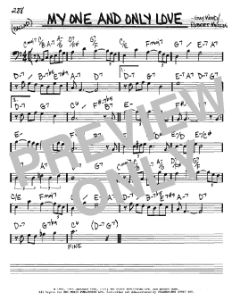 page one of My One And Only Love (Real Book – Melody & Chords – Bass Clef Instruments)