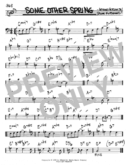page one of Some Other Spring (Real Book – Melody & Chords – Bass Clef Instruments)