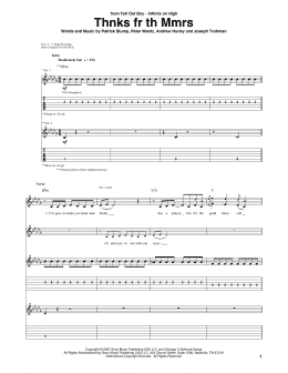 page one of Thnks Fr Th Mmrs (Guitar Tab)