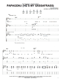 page one of Papagenu (He's My Sassafrass) Part 1 (Guitar Tab)