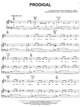 page one of Prodigal (Piano, Vocal & Guitar Chords (Right-Hand Melody))