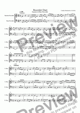 page one of Recorder Duet (Soprano, Bass)