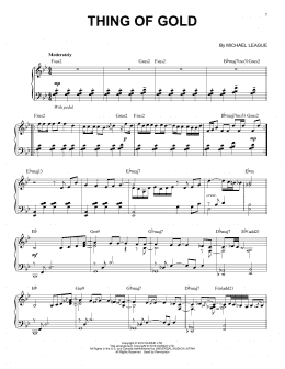 page one of Thing Of Gold (Piano Solo)