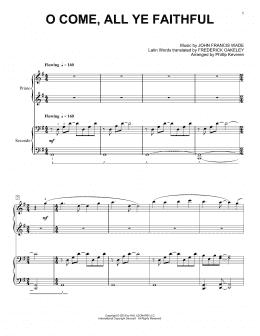 page one of O Come, All Ye Faithful (arr. Phillip Keveren) (Piano Duet)
