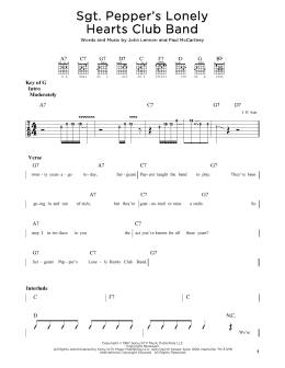 page one of Sgt. Pepper's Lonely Hearts Club Band (Guitar Rhythm Tab)