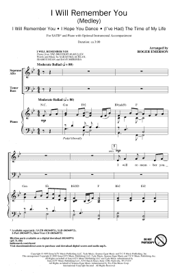page one of I Will Remember You (Medley) (SATB Choir)
