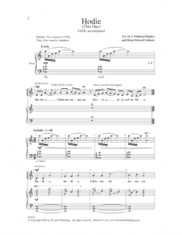 page one of Hodie (SATB Choir)