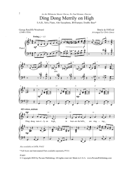 page one of Ding Dong Merrily on High (SAB Choir)