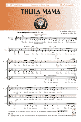 page one of Thula Mama (SSA Choir)