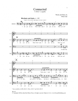 page one of Connected (TTBB Choir)