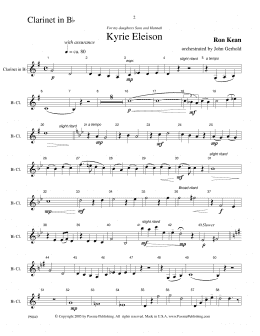 page one of American Mass (Chamber Orchestra) (arr. John Gerhold) - Clarinet in Bb (Choir Instrumental Pak)
