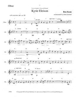 page one of American Mass (Chamber Orchestra) (arr. John Gerhold) - Oboe (Choir Instrumental Pak)