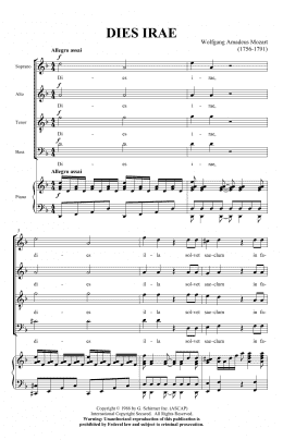 page one of Dies Irae (from Requiem) (SATB Choir)