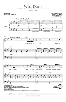 page one of Well Done (arr. Joseph M. Martin) (SATB Choir)