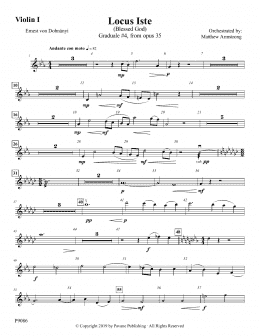 page one of Locus Iste - Violin I (Choir Instrumental Pak)