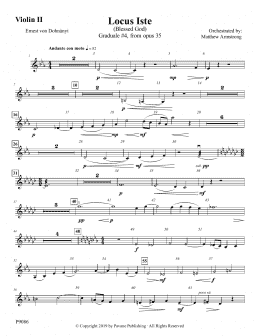 page one of Locus Iste - Violin II (Choir Instrumental Pak)