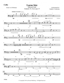 page one of Locus Iste - Cello (Choir Instrumental Pak)