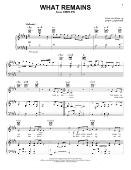 page one of What Remains (from Circles) (Piano, Vocal & Guitar Chords (Right-Hand Melody))