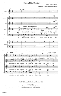page one of I Have a Little Dreydel (arr. Matthew Lazar and Tayku) (SATB Choir)