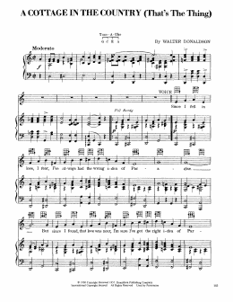 page one of A Cottage In The Country (That's The Thing) (Piano, Vocal & Guitar Chords (Right-Hand Melody))