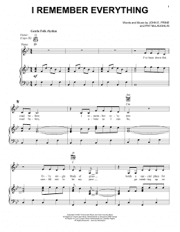 page one of I Remember Everything (Piano, Vocal & Guitar Chords (Right-Hand Melody))