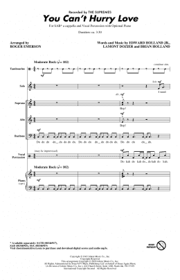 page one of You Can't Hurry Love (arr. Roger Emerson) (SAB Choir)