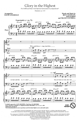 page one of Glory In The Highest (arr. David Angerman) (SATB Choir)