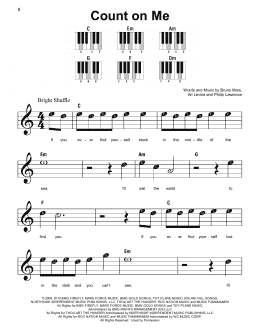 Count On Me Super Easy Piano Print Sheet Music Now