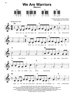 page one of We Are Warriors (Warrior) (Super Easy Piano)