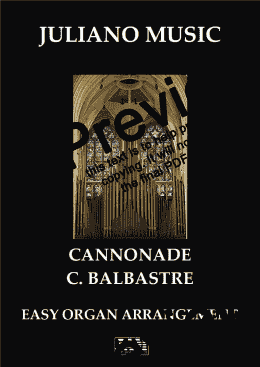 page one of CANNONADE (EASY ORGAN) - C. BALBASTRE