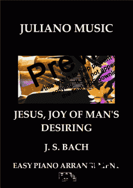 page one of JESUS, JOY OF MAN'S DESIRING (EASY PIANO) - J. S. BACH