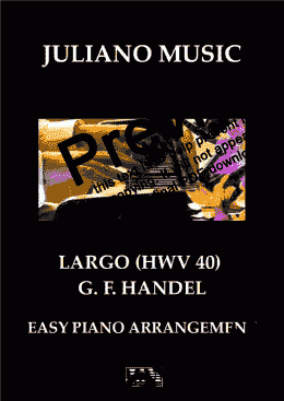 page one of LARGO FROM "XERSES" (HWV 40) (EASY PIANO) - G. F. HANDEL