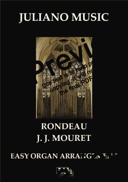 page one of RONDEAU (EASY ORGAN) - J. J. MOURET