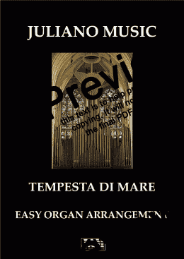 page one of TEMPESTA DI MARE (EASY ORGAN) - ANONYMOUS