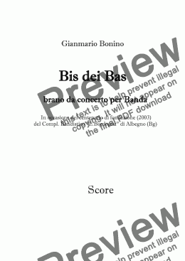 page one of Bis dei Bas