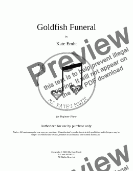 page one of Goldfish Funeral