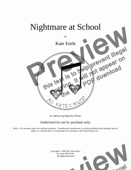 page one of Nightmare at School